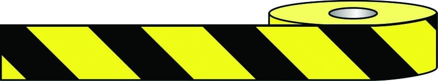 black and yellow hazard barrier tape