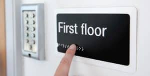 Braille floor signs