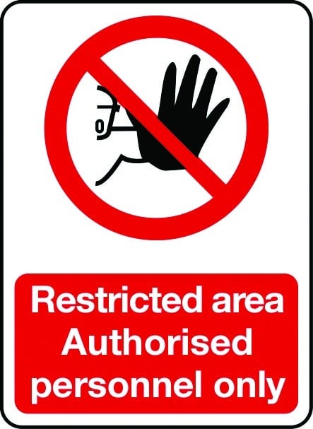 Self only. Стикер restricted. Authorises. Restricted access sign. Restricted area only for teachers.