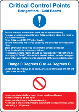 critical control cold sign point refrigerators rooms points stocksigns catering