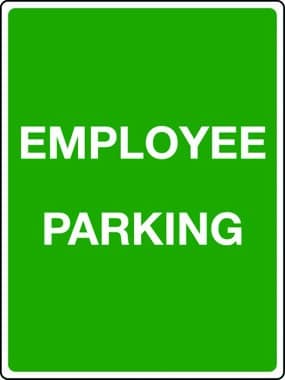 Employee parking sign