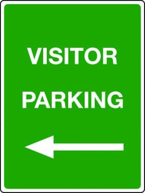 Visitor parking sign