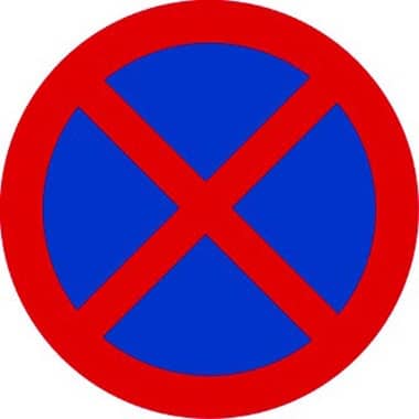 No stopping traffic sign