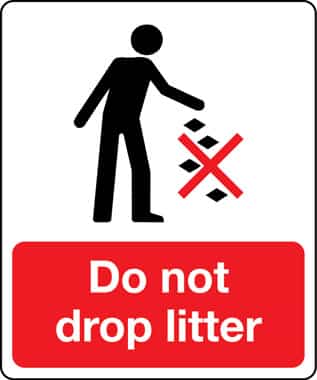 Do not drop litter sign - Stocksigns