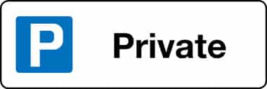 Private parking sign