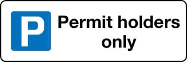 Permit holders only sign