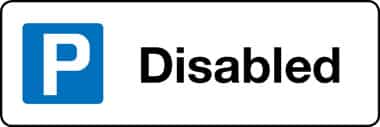 Disabled parking sign