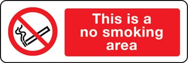 This is a no smoking area sign