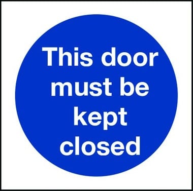 This door must be kept closed sign