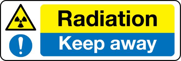 1231 Radiation Keep away sign