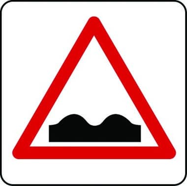 Uneven road sign