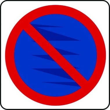 No waiting sign