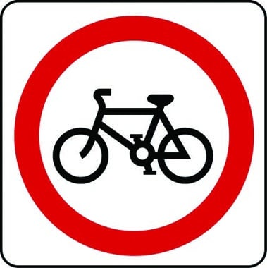 No cycling sign