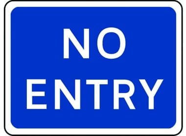 No entry sign