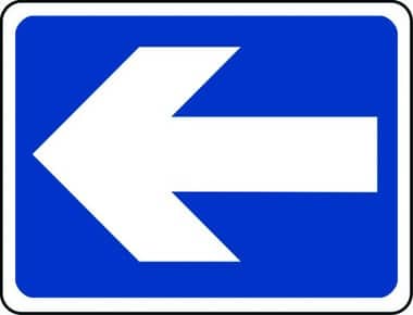 Arrow left sign