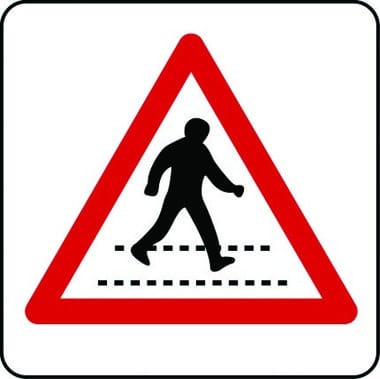 Pedestrian crossing sign