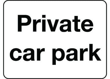 Private car park sign