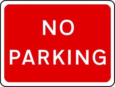 No parking sign