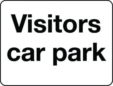 Visitors car park sign