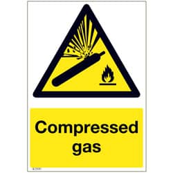 Compressed Gas 1700 MR Stocksigns Safety Sign