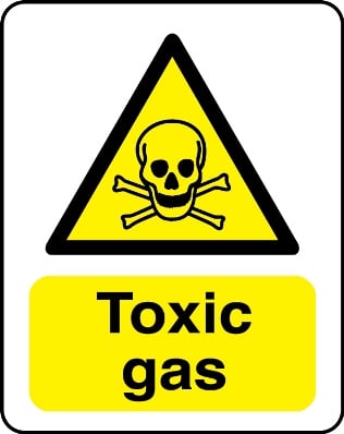 Toxic Gas Hazard Warning Sign