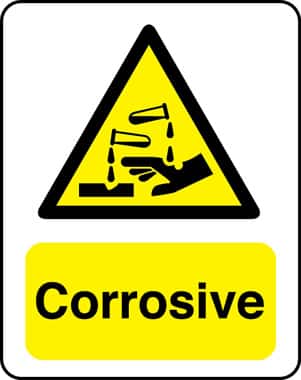 Corrosive substance sign