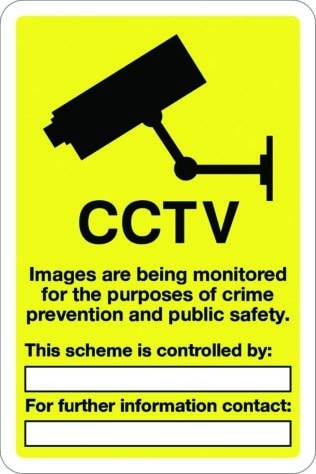 CCTV Images are being monitored sign