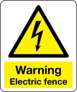 1861 - Warning Electric Fence