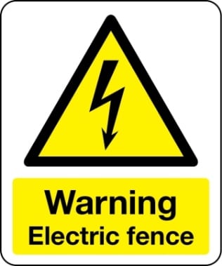 1861 - Warning Electric Fence