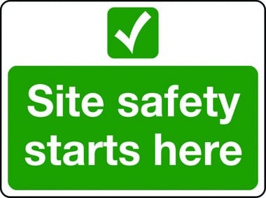 Site safety starts here sign - Stocksigns