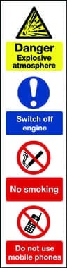 Combination message safety sign for garage forecourts