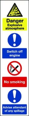 Combination message safety sign for garage forecourts 4