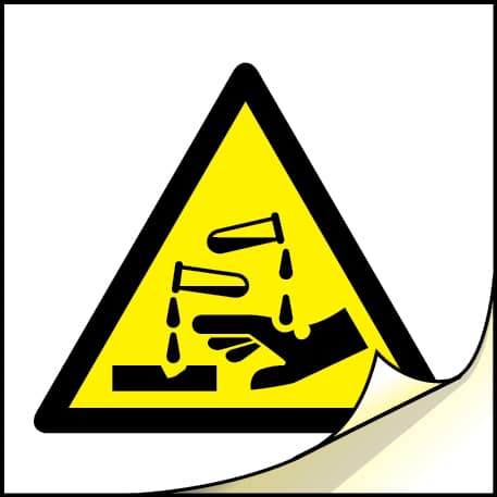 4008 or 4009 Corrossive Hazard Label