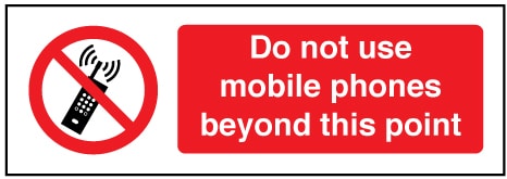 5218 do not use mobile phones beyond this point