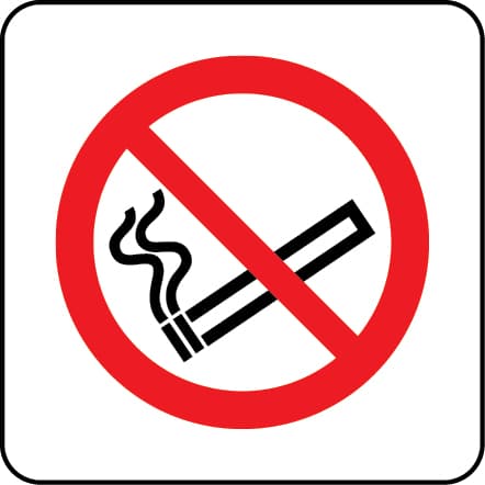 No smoking photoluminescent sign