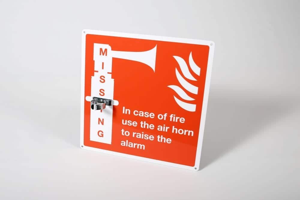 Air horn sign with horn clip (no horn)