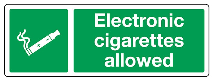 Electronic cigarettes allowed