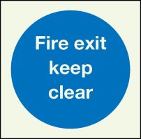 Fire exit keep clear