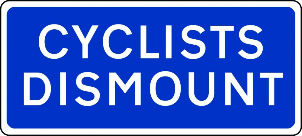 cycling road signs