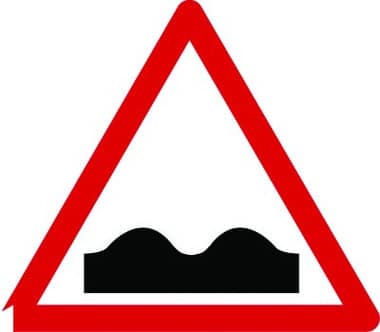 Uneven road temporary traffic sign