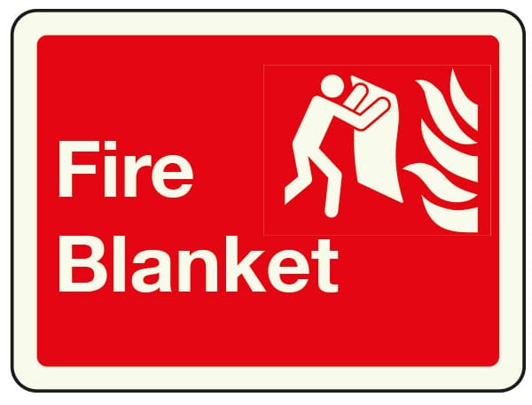 Fire blankets sign