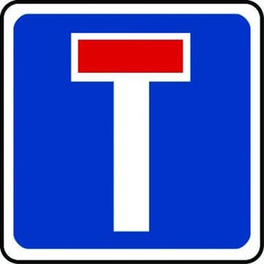 No through-road traffic sign