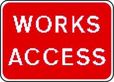 Works access traffic sign