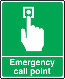 7774 Emergency call point sign