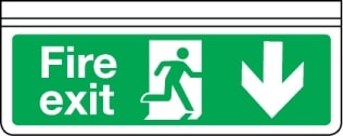 Fire exit sign - arrow down