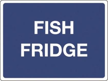 Fish fridge sign