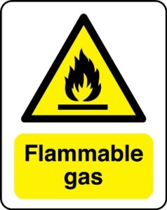 Flammable Gas Hazard Sign