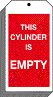 This cylinder is empty sign