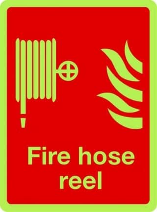 Fire Hose Reel Photo luminescent sign