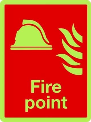 Fire Point Photo luminescent sign